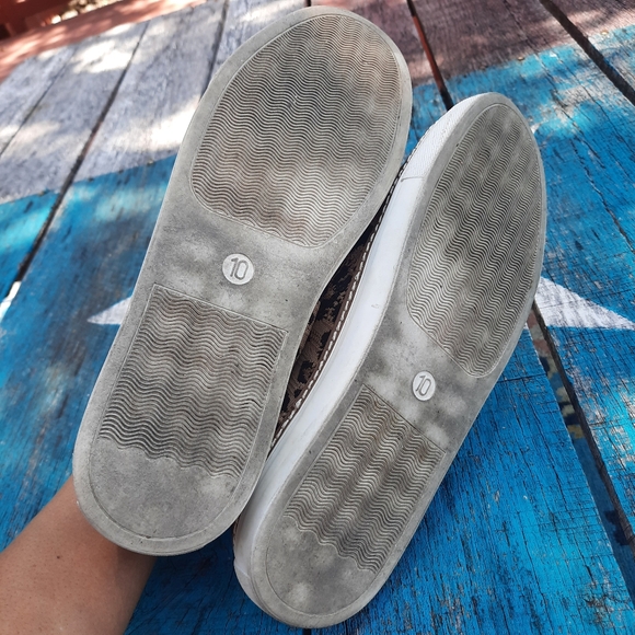 Vince Camuto Animal Print Keamalla Knit Slip On Shoes Size 10 Brown Black - Picture 9 of 12